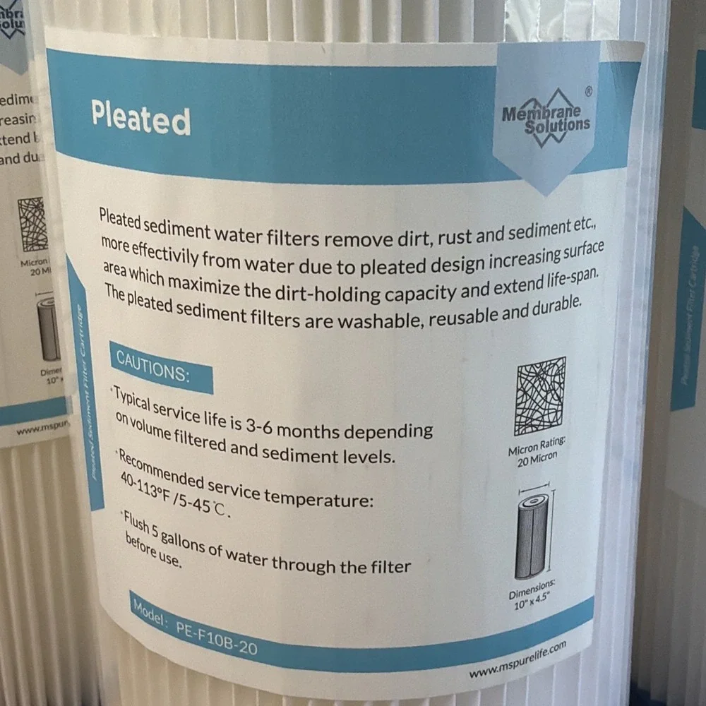 Lot Of 3 Pleated Membrane Solutions Pool Filter Model PE-F10B 10
